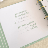 Hi Baby Baby Book - Sage - Bloom Store