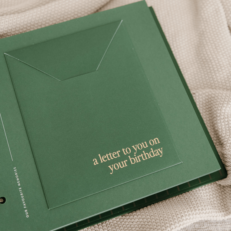 Hi Baby Baby Book - Forest Green - Bloom Store