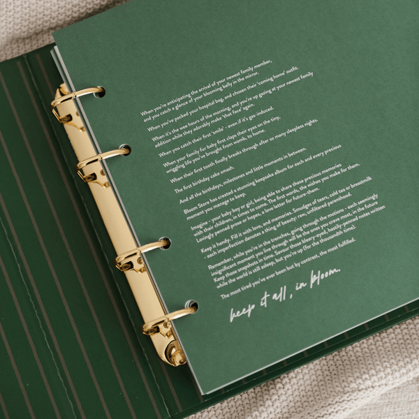 Hi Baby Baby Book - Forest Green - Bloom Store