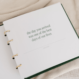 Hi Baby Baby Book - Forest Green - Bloom Store