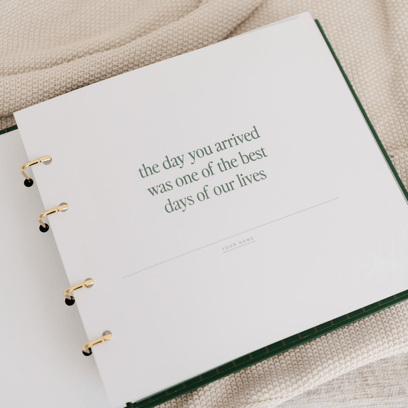 Hi Baby Baby Book - Forest Green - Bloom Store