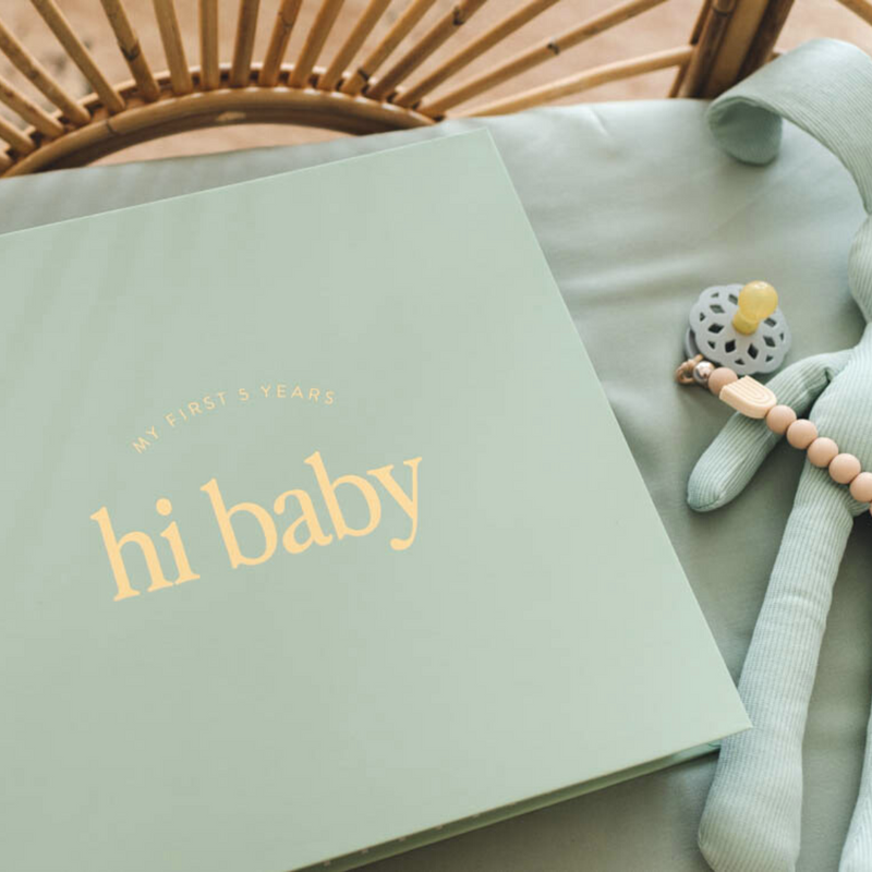 Hi Baby Baby Book- Sage